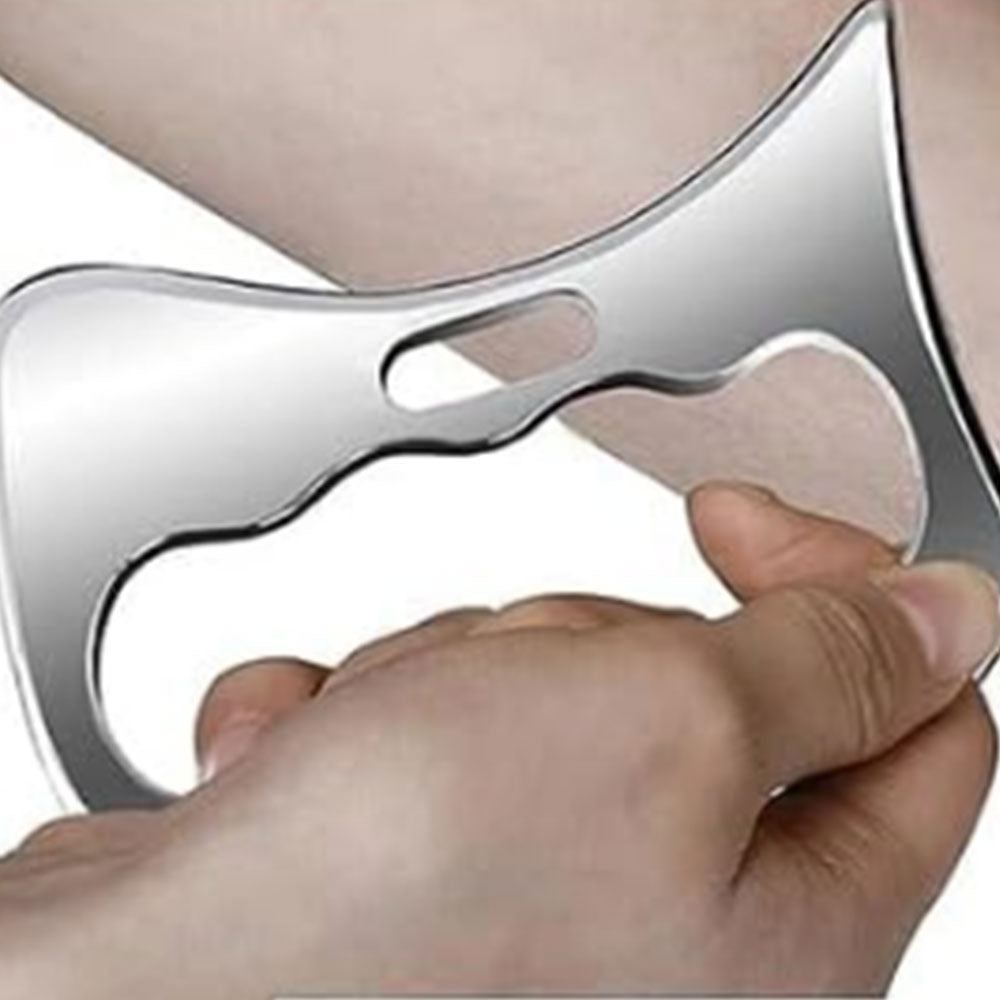 3Pcs Set Guasha Massage Tool Stainless Steel Muscle Scraping Tool for Back Legs Arms Neck Shoulder