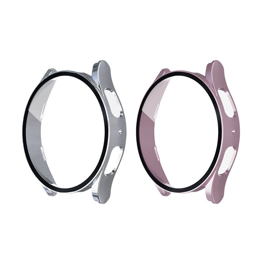 2Pcs Full Screen Protector Case Cover For Samsung Galaxy Watch 5 40mm Rose Gold and Silver