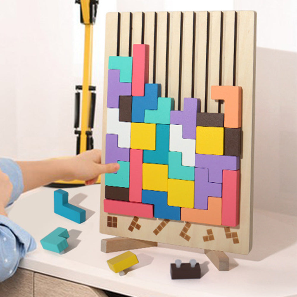 Giant Wooden Block Stacking Puzzle Montessori Educational Toy