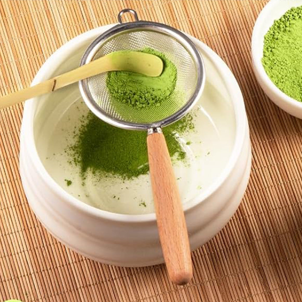 Matcha Whisk Set �Starter Kit with Sifter Bamboo Scoop & Whisk