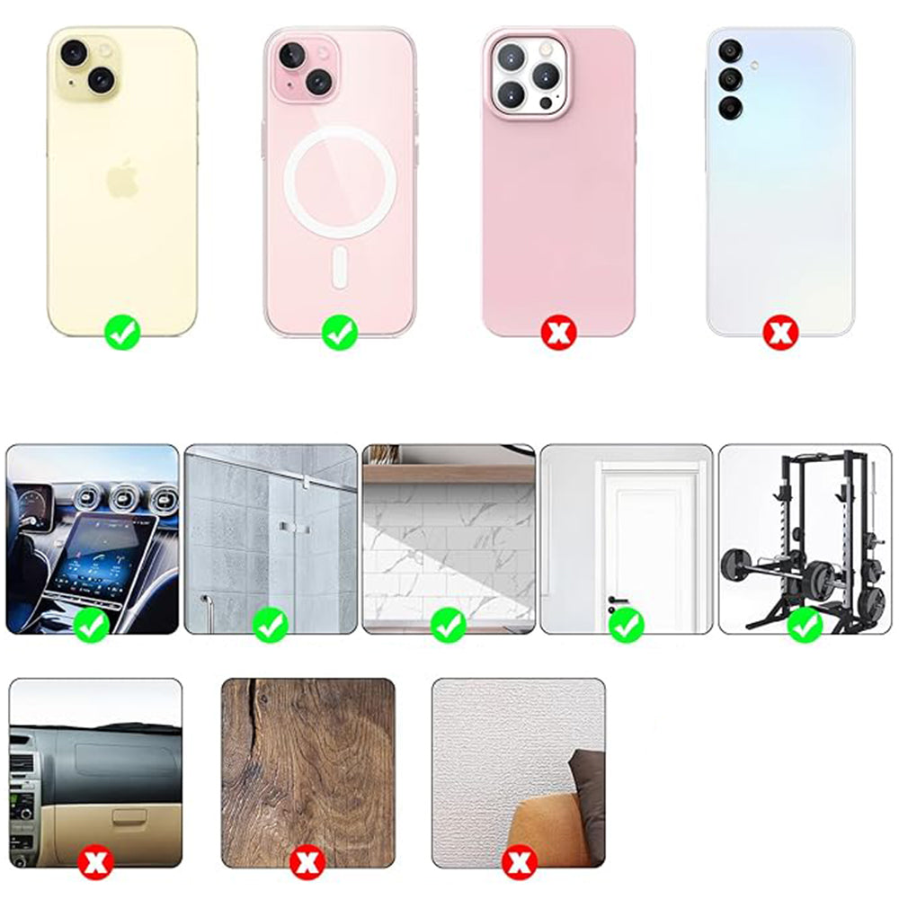 Vacuum Sunction Phone Holder Rotatable Car Bracket Phone Mount Green
