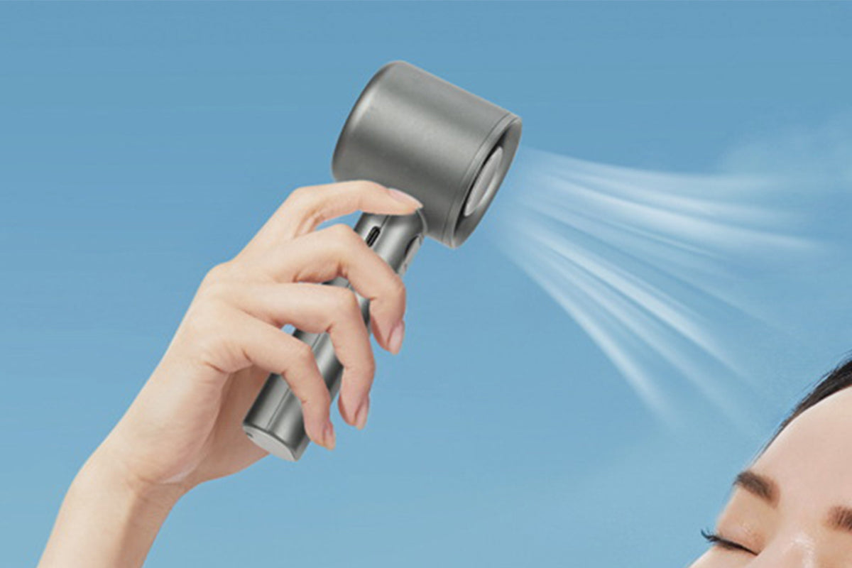 Rechargeable Handheld Fan with 120 Speeds - Gray