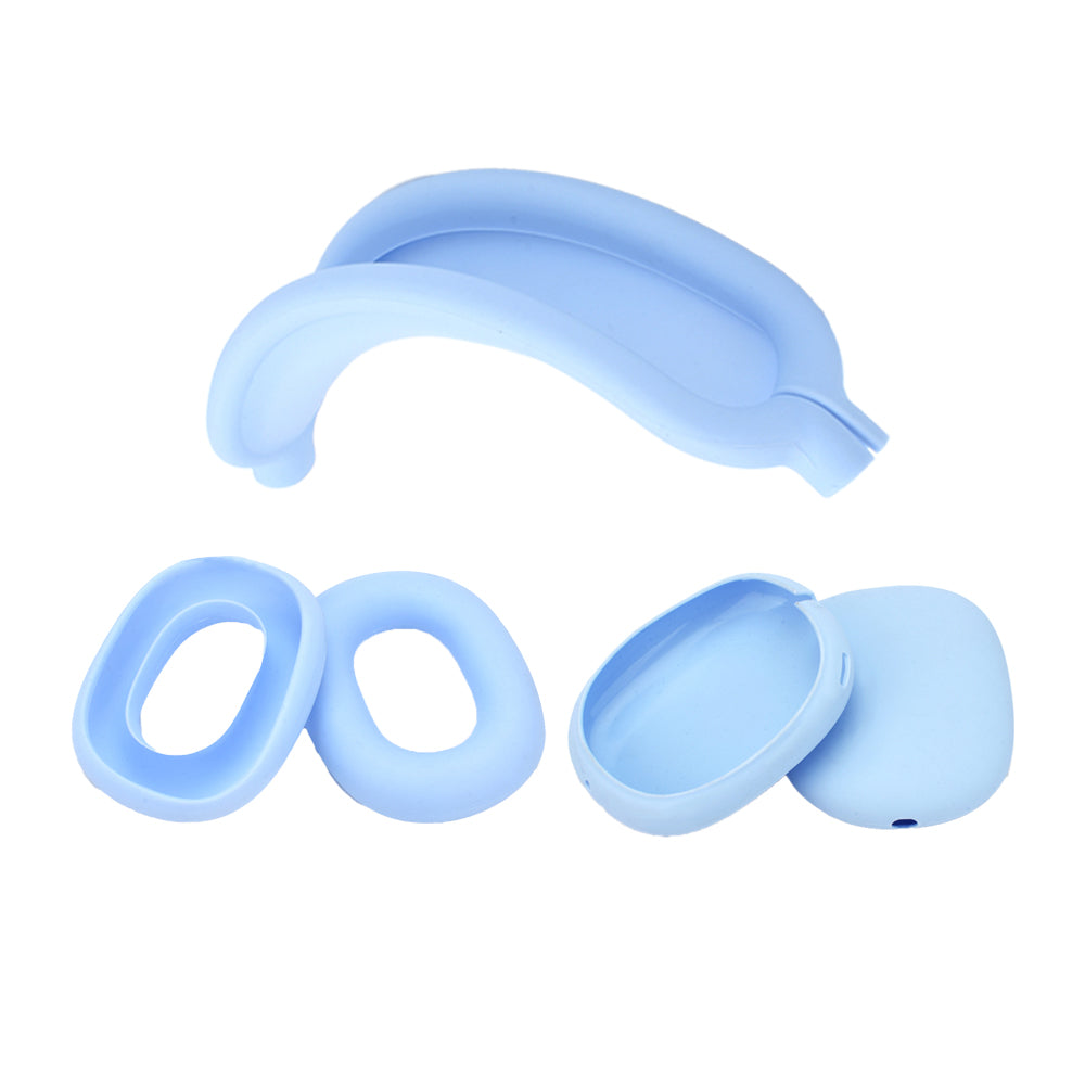 For Apple AirPods Max Headphones Protective Case Silicone Sleeves Full Set Cover Light Blue