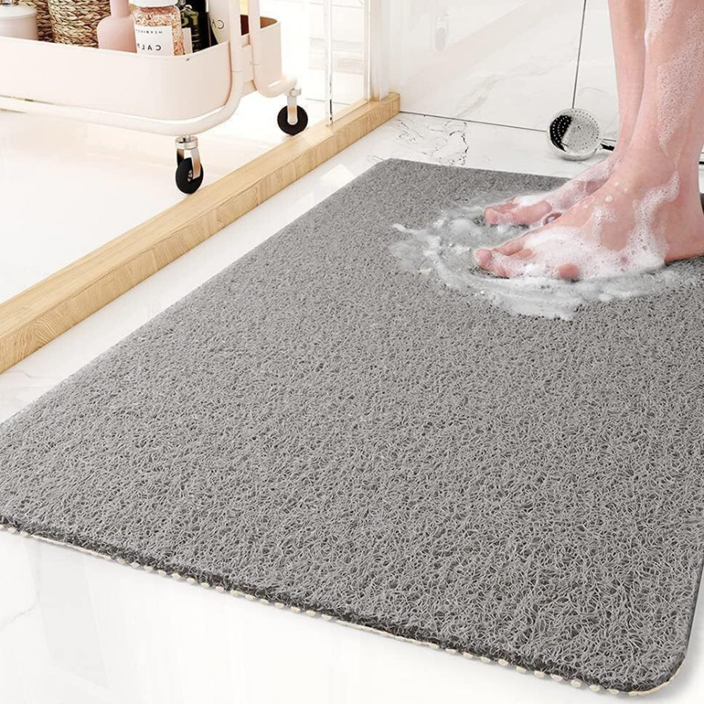 PVC Shower Mat Non-Slip Bath Mat Quick Drying Loofah Style Bathmat Style 1