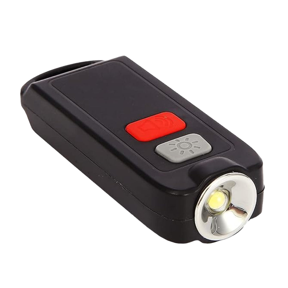 Portable 130dB Personal Alarm with LED Light for Girls Women Children Elderly Black