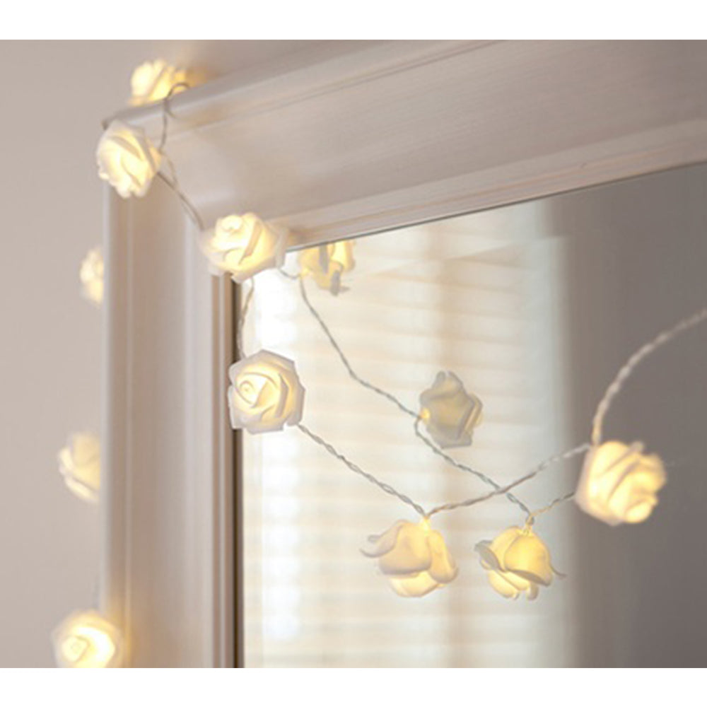 20LED 2M Rose Fairy Lights Battery Powered String Light Home Decor Night Lamp