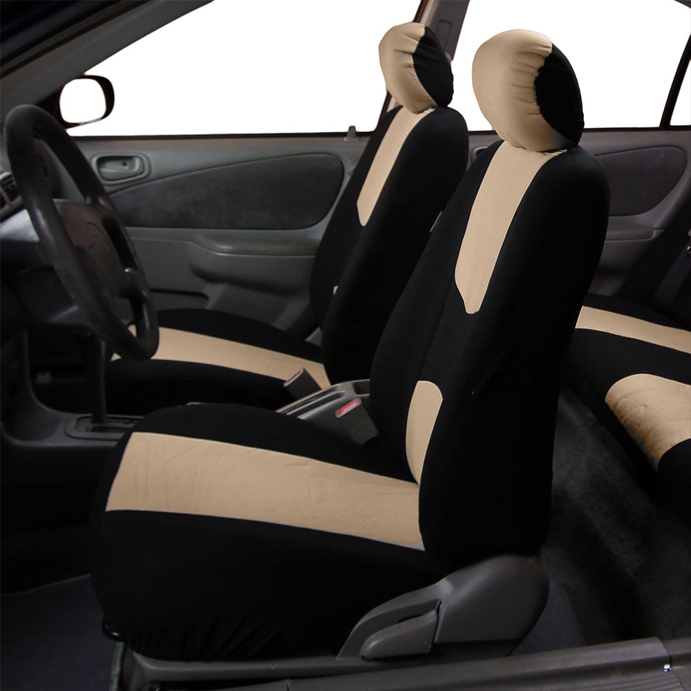 9PCS Car Seat Covers Universal Car Seat Protector Protection Cover Beige