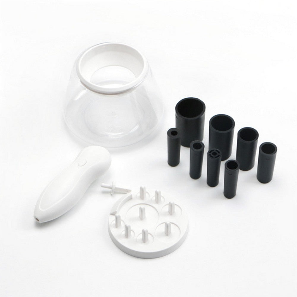 Makeup Brush Cleaner and Dryer Makeup Brush Cleaning Tools Kit White