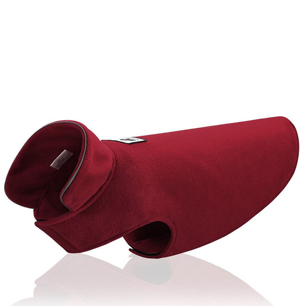 Pet Dog Warm Coat Fleece Jacket Jumper Sweater Winter Clothes-Red