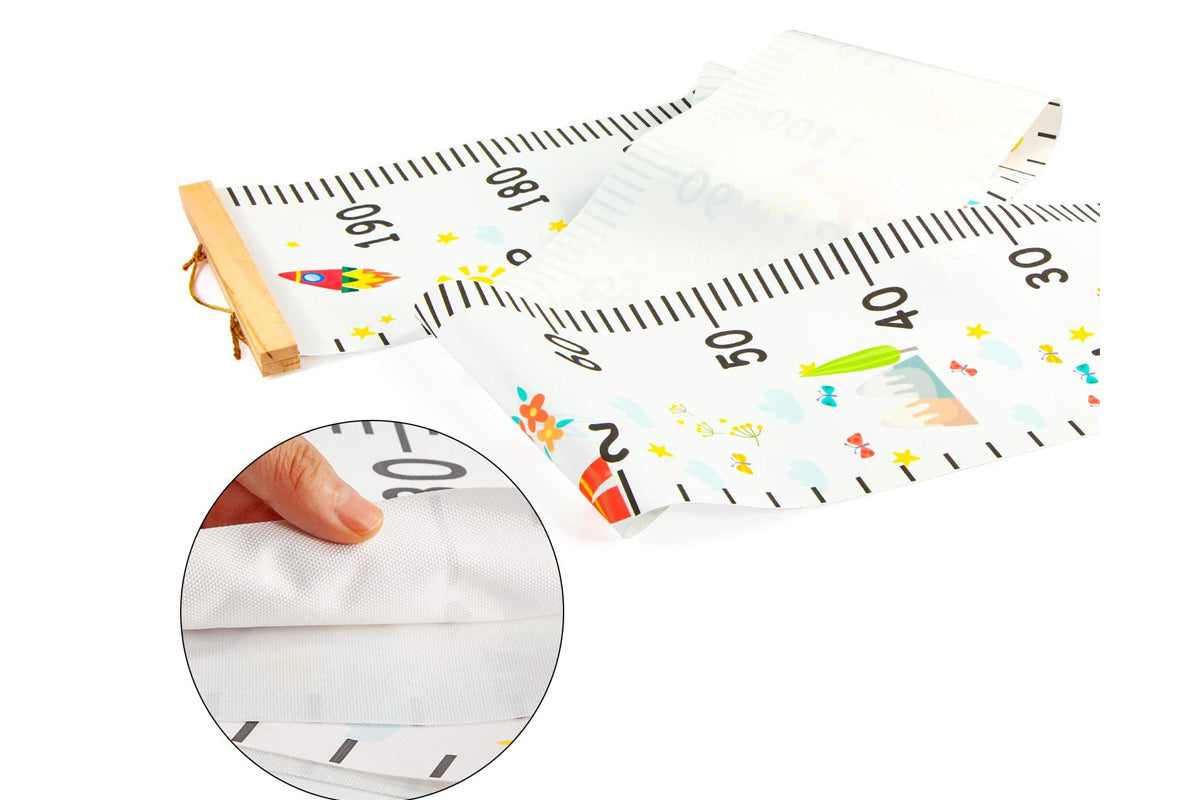 Growth Chart for Kids Boys Girls Baby Canvas Height Chart Removable Hanging Wall Ruler Room Decor