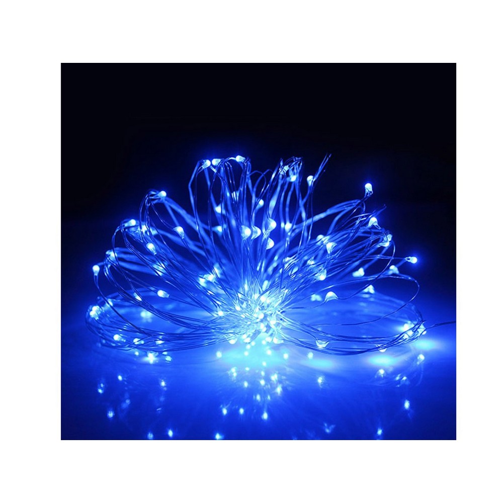 Christmas Fairy Lights 300LED Copper Wire Twinkle String Lights for Garden Party Indoor Decor -Blue