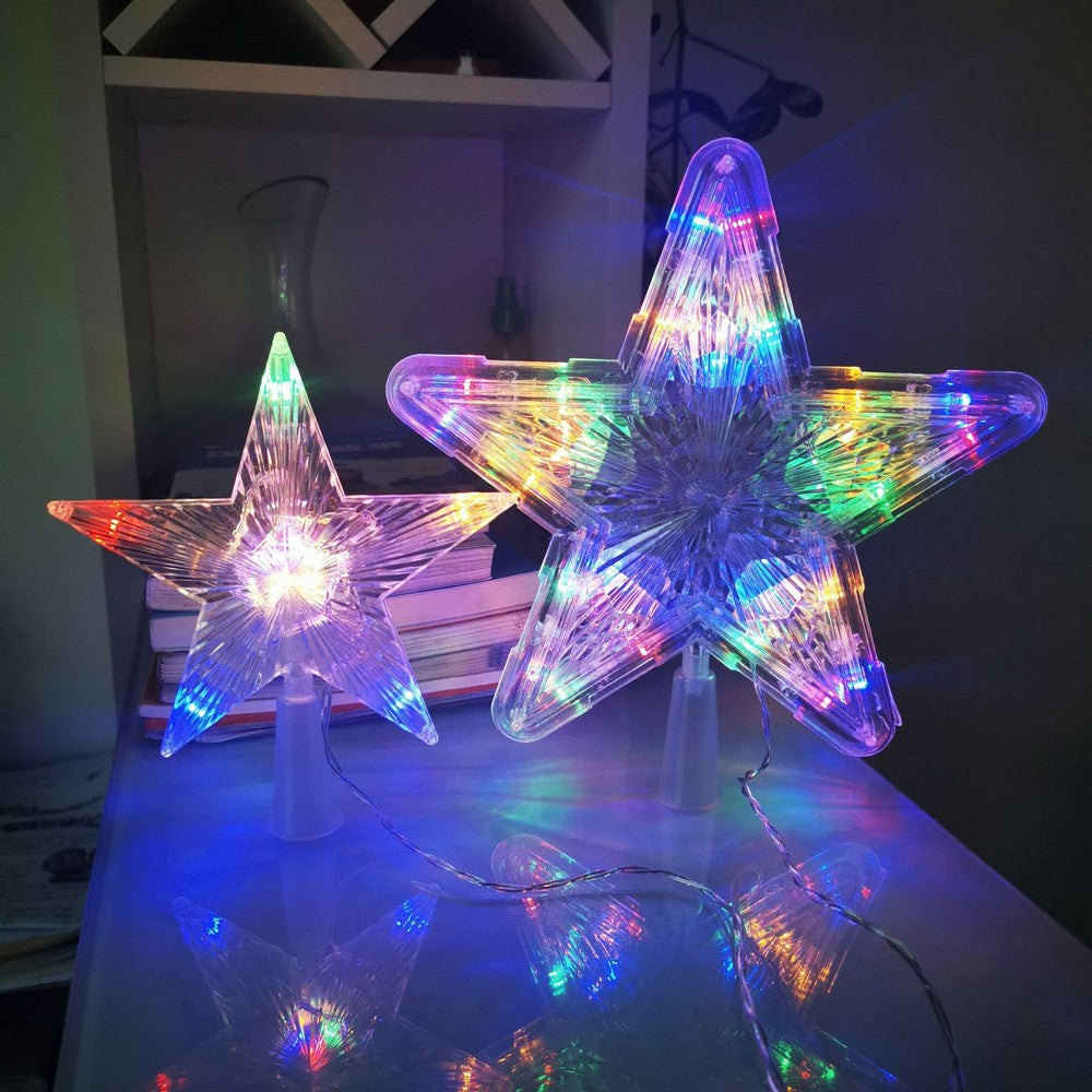 Christmas Star Tree Topper Light 30LED Star Shaped Light for Xmas Tree Home Shop Office -Multicolor