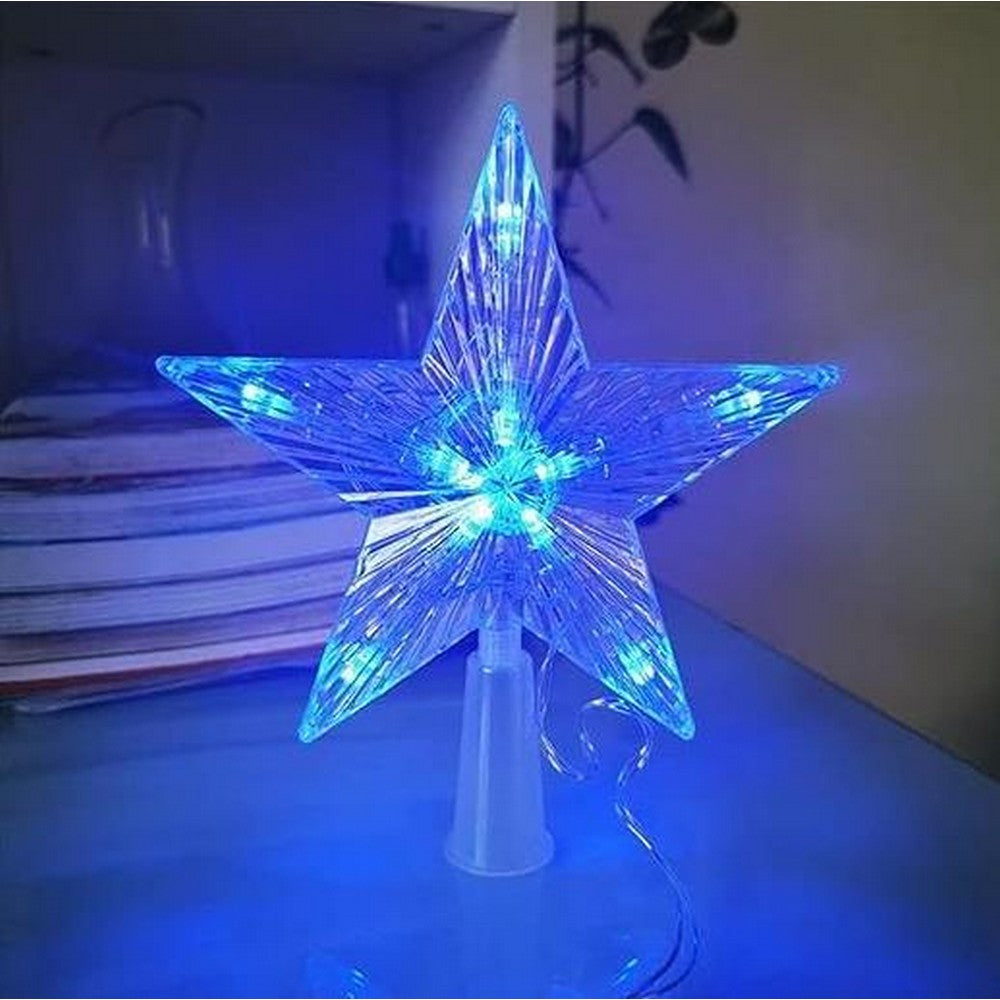 Christmas Star Tree Topper Light 30LED Star Shaped Light for Xmas Tree Home Shop Office -Blue