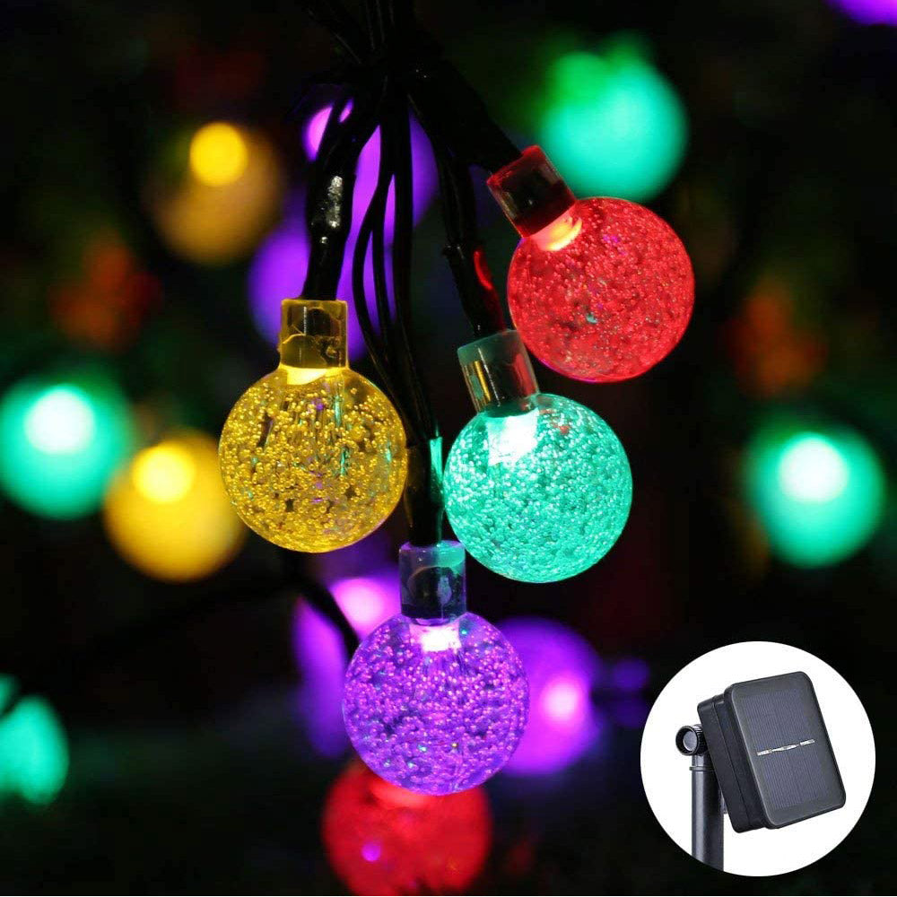 5m 50LED or 10m 100LED Solar String Light Indoor and Outdoor Garden Decoration Light Bubbles String Light LED Fairy Lights