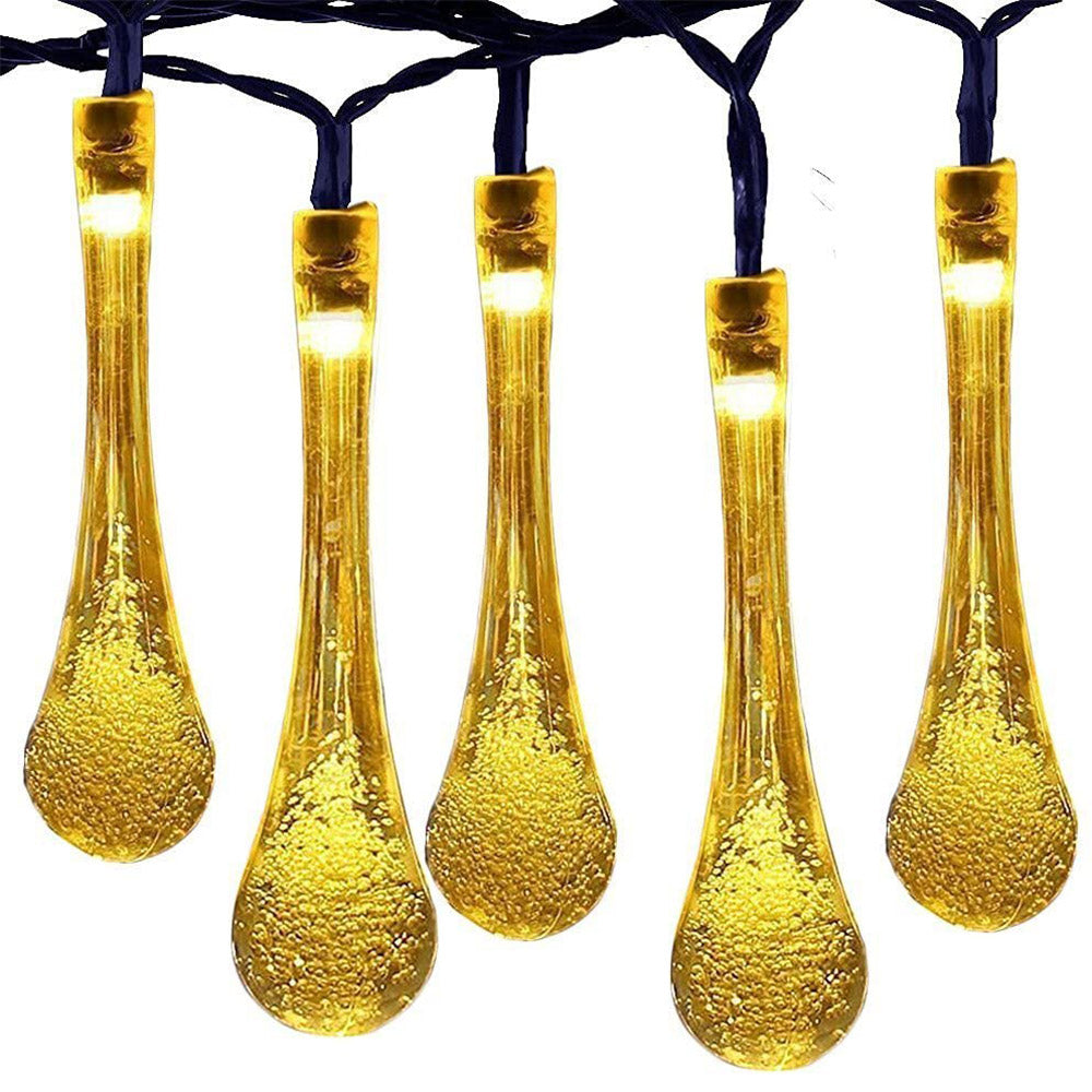 10m 100LED Water Drop Solar String Light Indoor and Outdoor Garden Decoration Light Bubbles String Light LED Fairy Lights