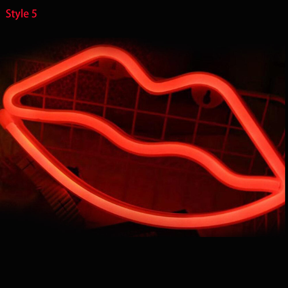 LED Neon Light LED Neon Sign Light USB and Battery Powered Party Decoration Light Home Decoration Light Strip