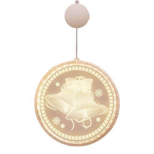 Christmas Hanging Lights Suction Cups for Window Xmas Decorations LED Lamp for Festival -Bell