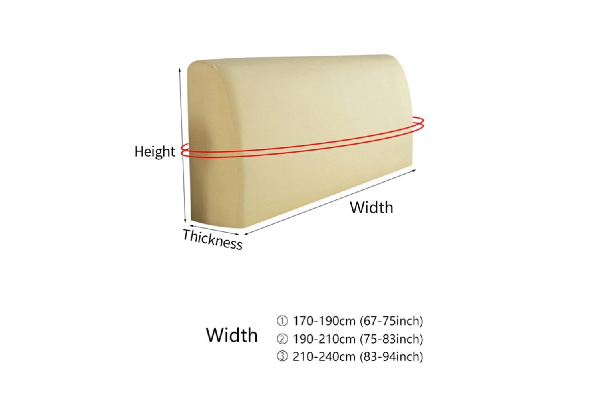 Bedroom Decor Washable Anti-Dirty Bed Head Cover Elastic Headboard Protection Cover-Navy Blue
