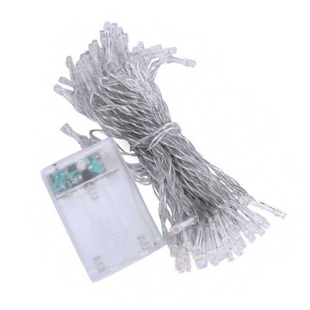Christmas String Lights Clear Wire Fairy Tree Lights Fairy Lights for Wreath Garden Decorations -Warm light