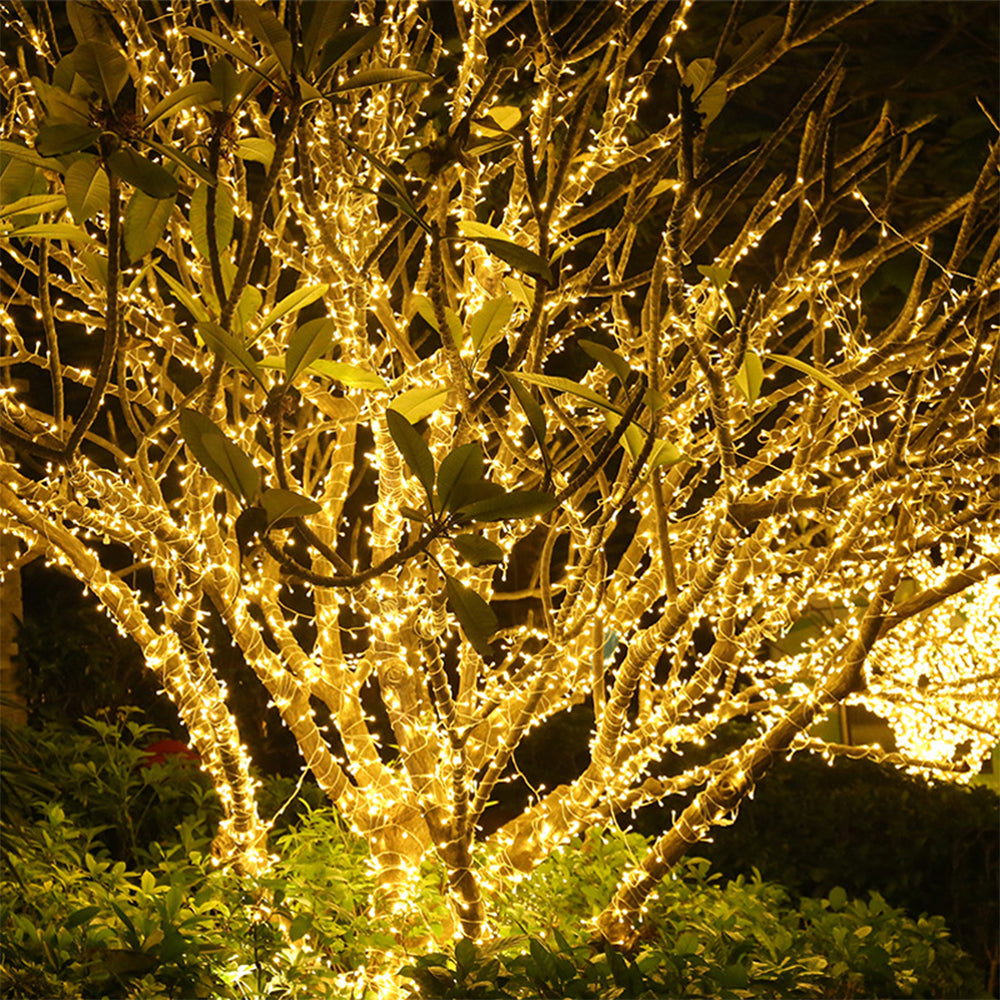 Christmas String Lights Clear Wire Fairy Tree Lights Fairy Lights for Wreath Garden Decorations -Warm light