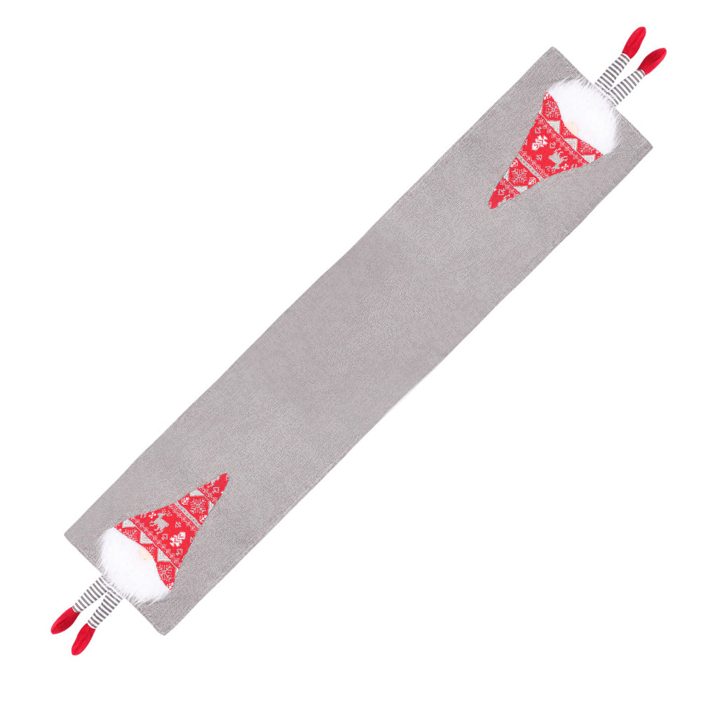 Christmas Table Runner Long Seasonal Winter Xmas Party Home Kitchen Dining Room Decor -Grey