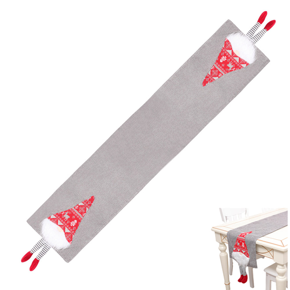 Christmas Table Runner Long Seasonal Winter Xmas Party Home Kitchen Dining Room Decor -Grey