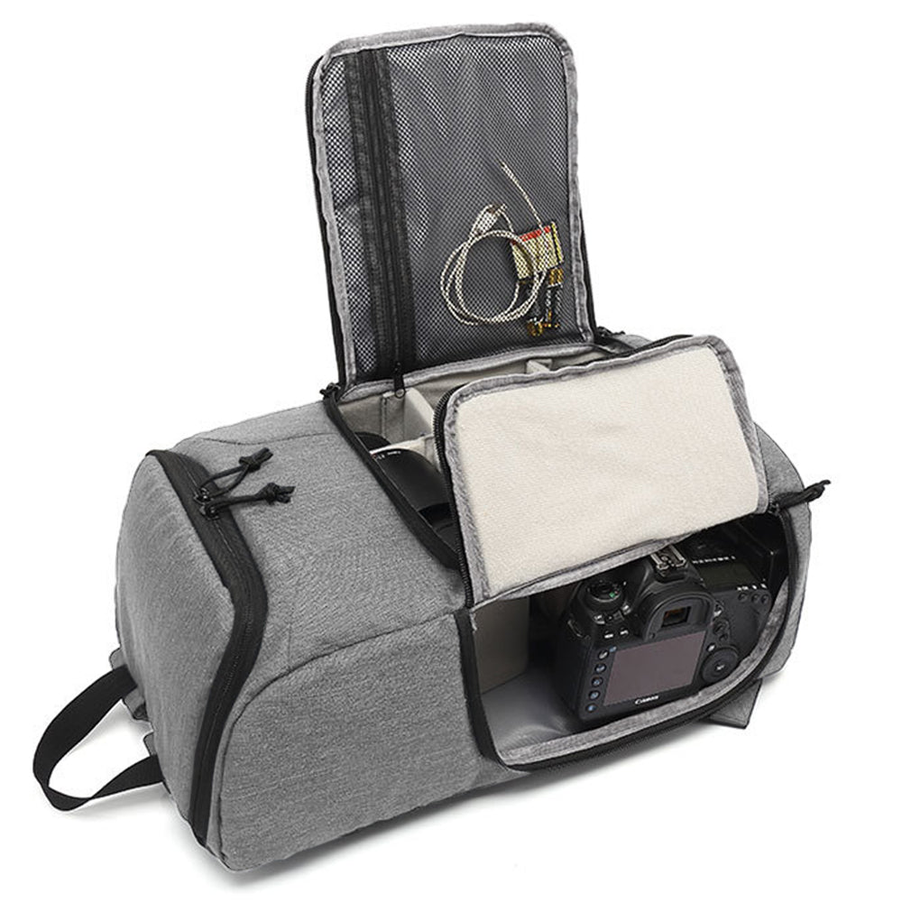 Dslr Camera Backpack for Photography and Laptop Travel Use -Grey