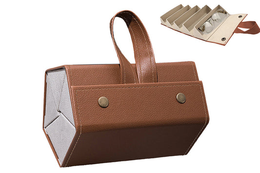 Sunglasses Organizer 5 Slots Hanging Glasses Case Multiple Pairs Eyeglasses Storage Box for Home Travel Outdoor-Style 2