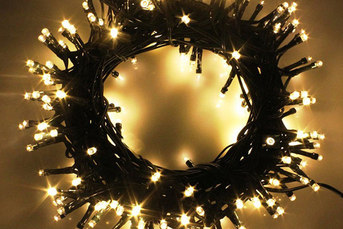 8 Lighting Modes Dazzle Bright Battery Operated Christmas String Lights Party Decoration-White