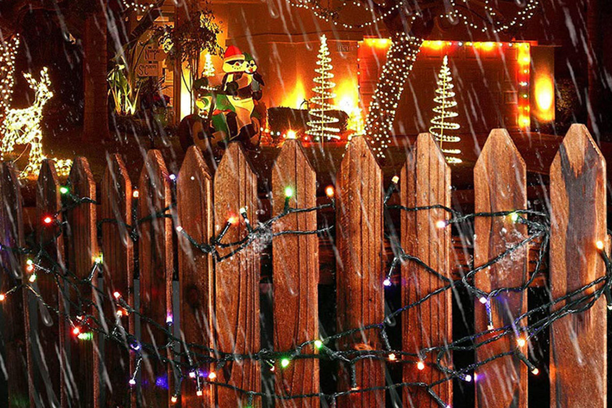 8 Lighting Modes Dazzle Bright Battery Operated Christmas String Lights Party Decoration-Multicolour