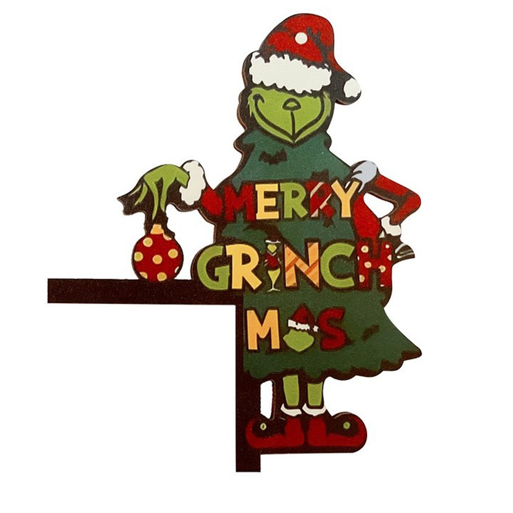 Christmas Greench Door Corner Decoration Door Frame Decorations DIY Stitching Creatives Fun Monster Home Decor -Christmas tree