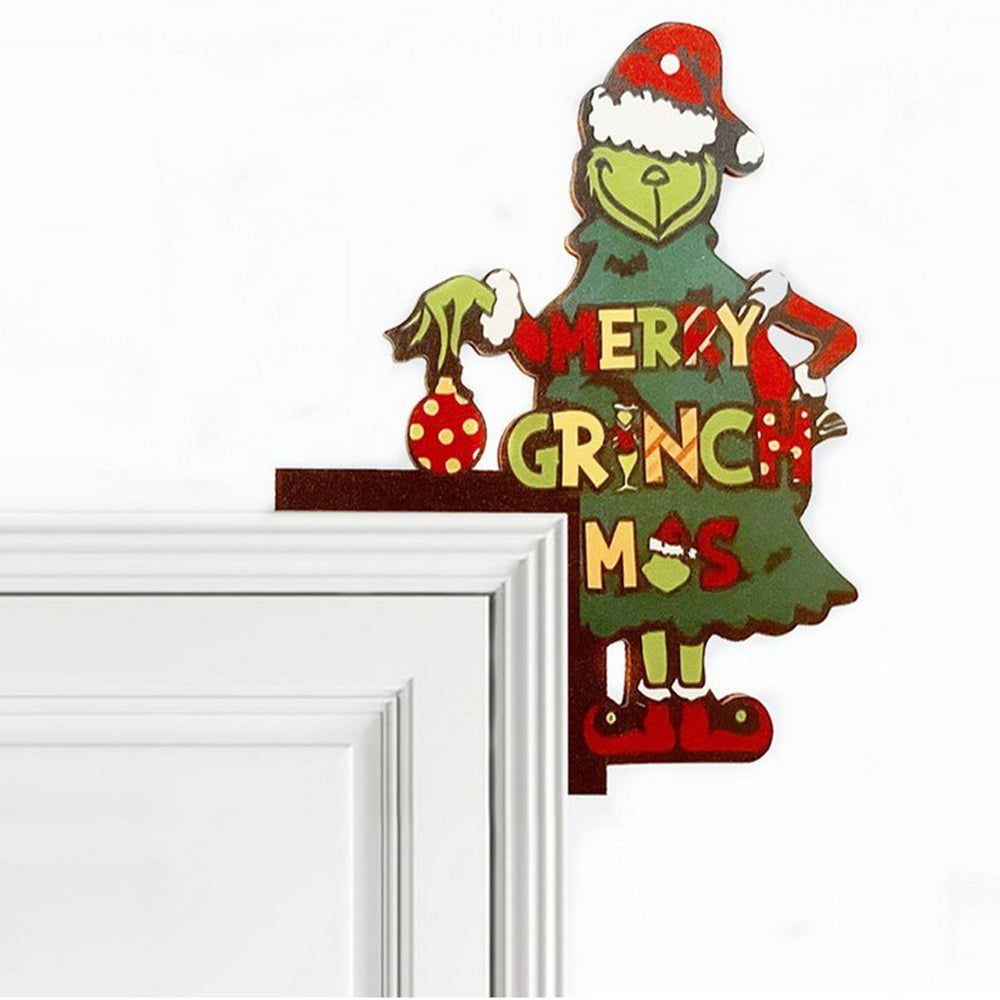 Christmas Greench Door Corner Decoration Door Frame Decorations DIY Stitching Creatives Fun Monster Home Decor -Christmas tree