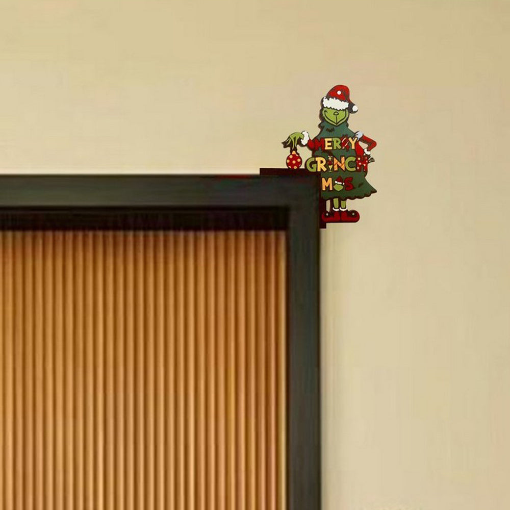 Christmas Greench Door Corner Decoration Door Frame Decorations DIY Stitching Creatives Fun Monster Home Decor -Christmas tree