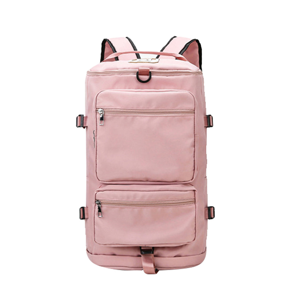 Travel Duffel Backpack Large Sports Gym Bag with Shoe Compartment for Men and Women -Pink