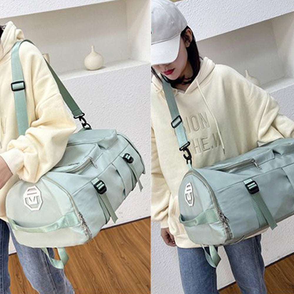 Travel Duffel Backpack Large Sports Gym Bag with Shoe Compartment for Men and Women -Green