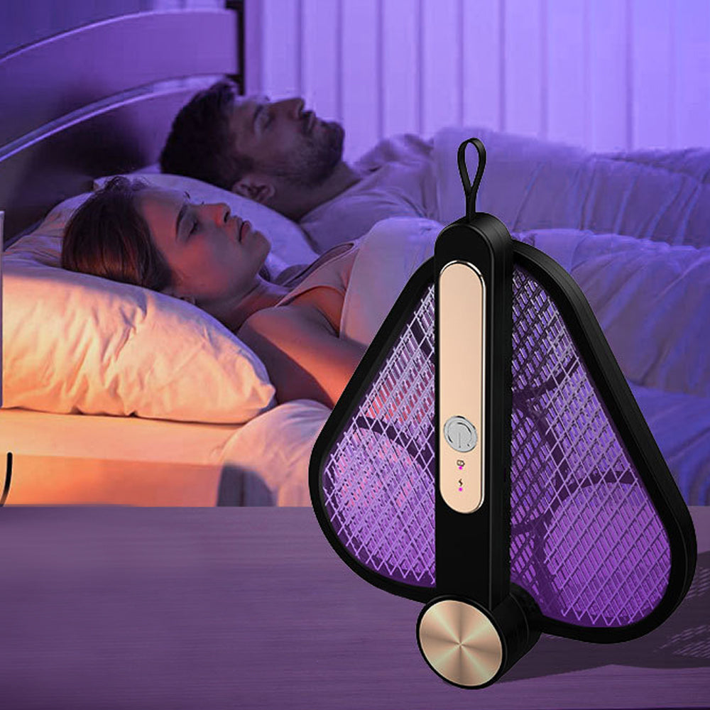 Electric Mosquito Swatter USB Rechargeable With Powerful Grid 3 Layer