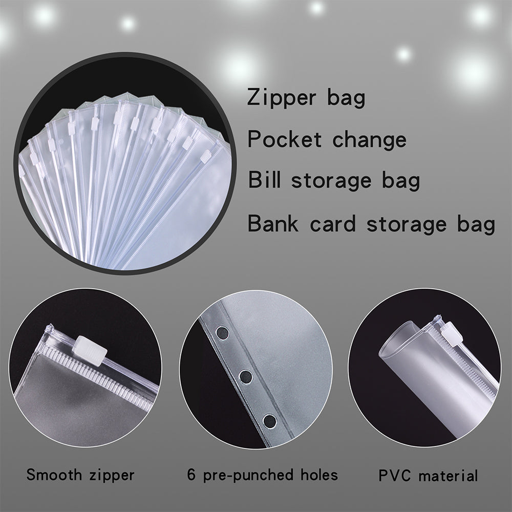 Budget Binder A6 Budget Planner with Cash Envelopes Calculator Money Organizer for Cash Saving -Grey