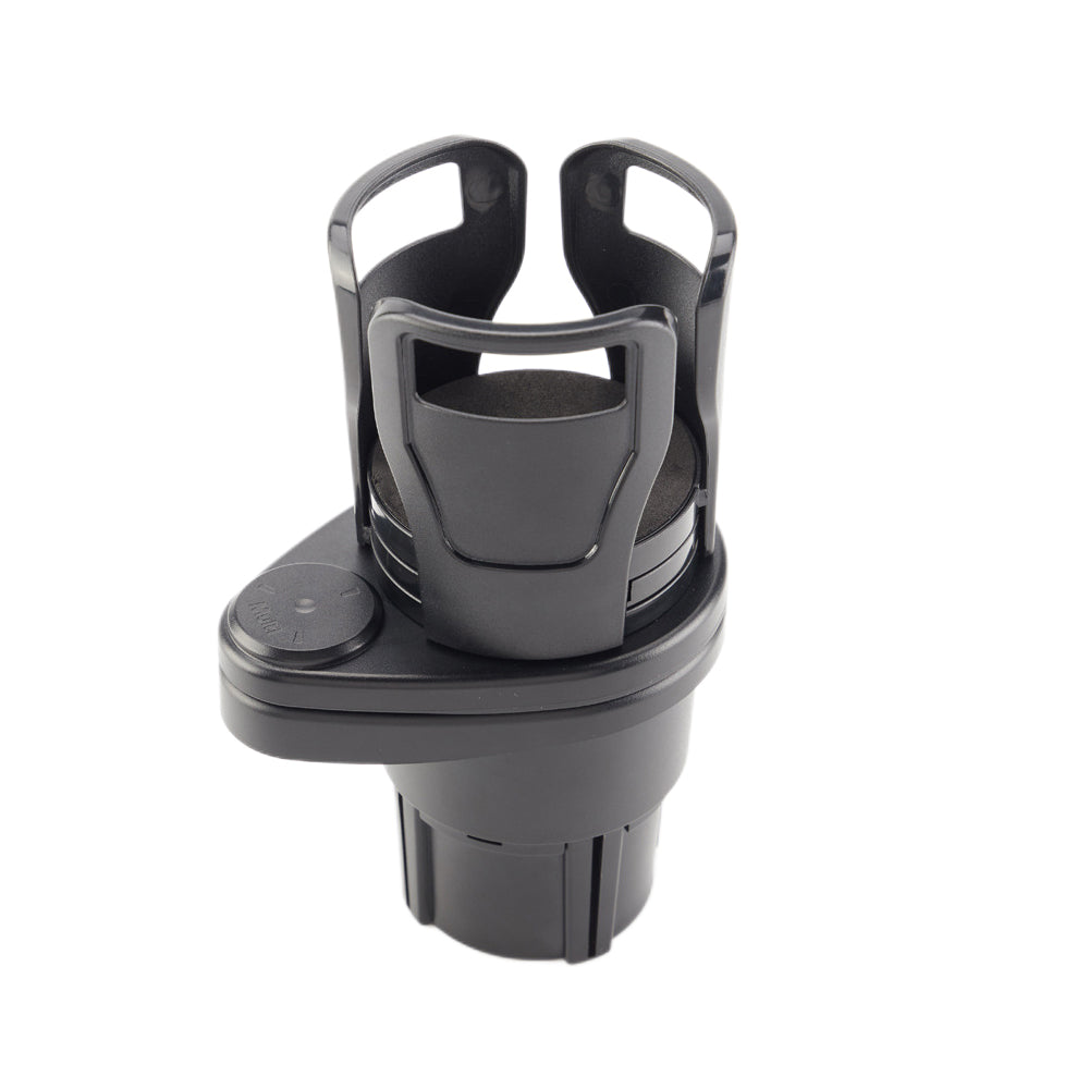 Car Cup Holder Expander 2 in 1 Multifunctional Cup Organizer with Adjustable Base -Matte Black