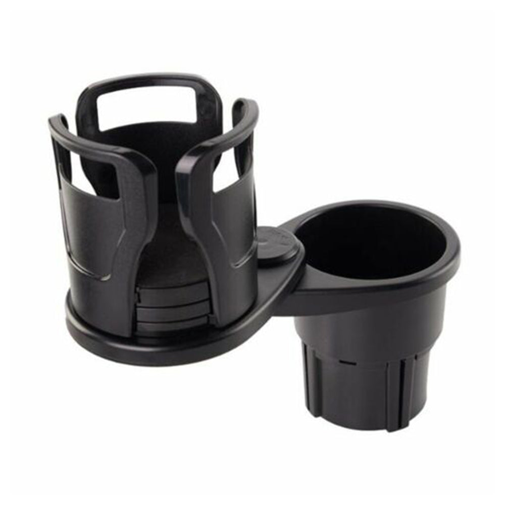 Car Cup Holder Expander 2 in 1 Multifunctional Cup Organizer with Adjustable Base -Matte Black