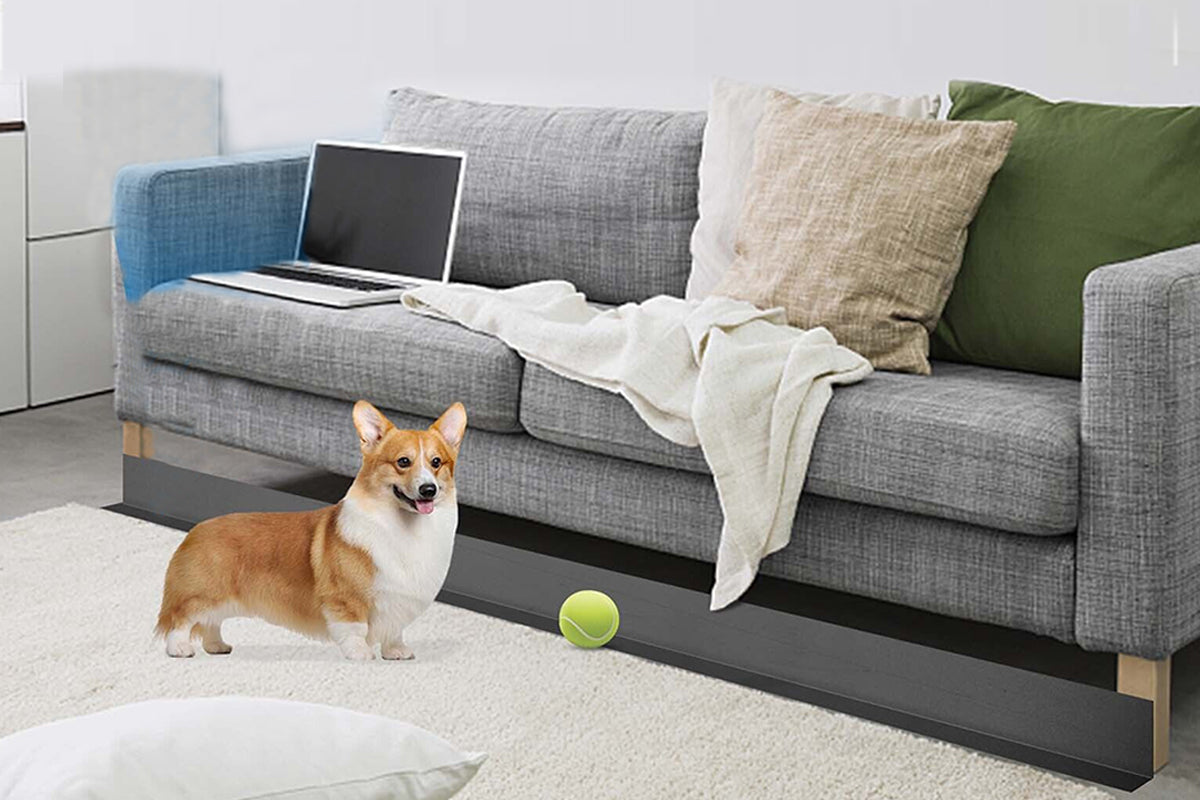 Under Couch Blocker Stop Things Going Under Sofa or Bed-Black