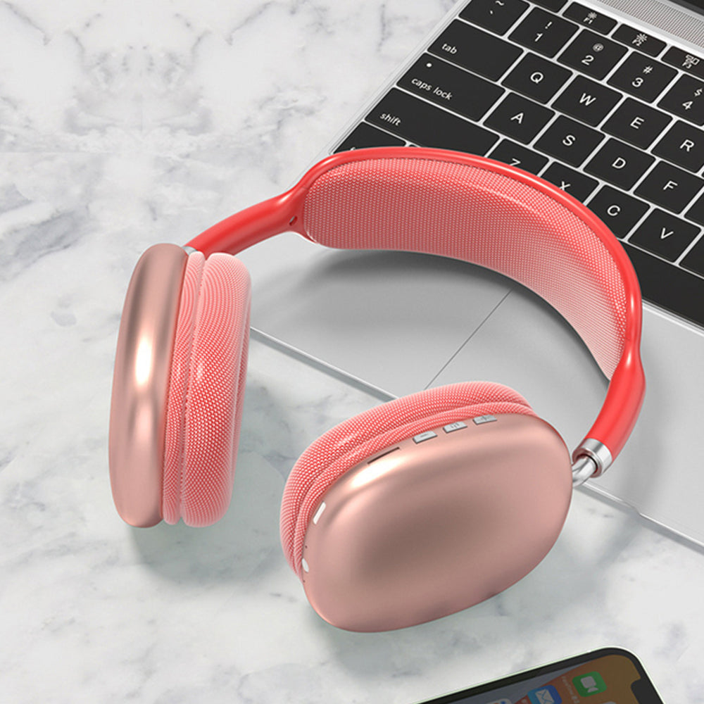 Gaming Headset Wireless Headset P9 Wireless Headphones TWS Earphones Noise Reduction Headset -Red