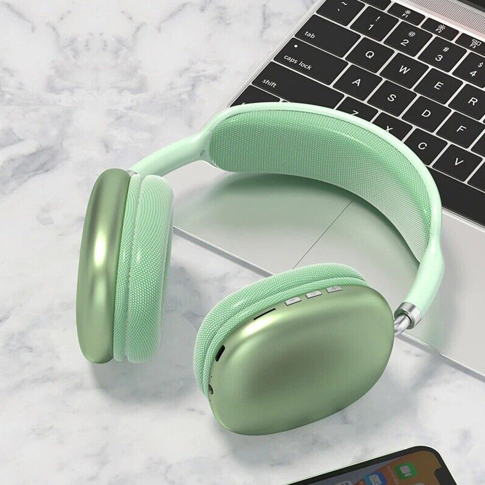 Gaming Headset Wireless Headset P9 Wireless Headphones TWS Earphones Noise Reduction Headset -Green