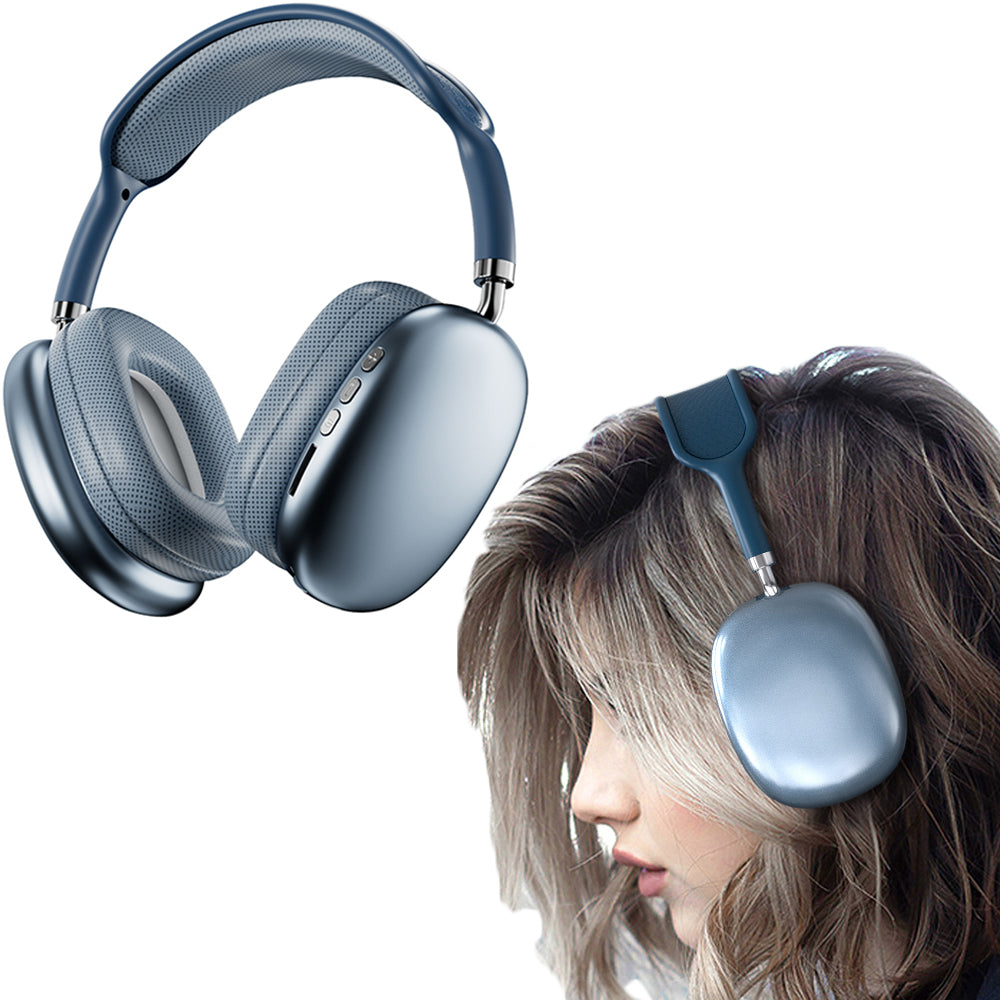 Gaming Headset Wireless Headset P9 Wireless Headphones TWS Earphones Noise Reduction Headset -Blue