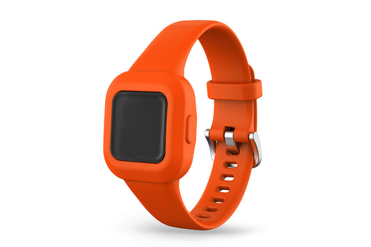 Replacement Silicone Band Straps Fitness Wristband Tracker Compatible with Garmin Vivofit Jr 3 Bands-Orange