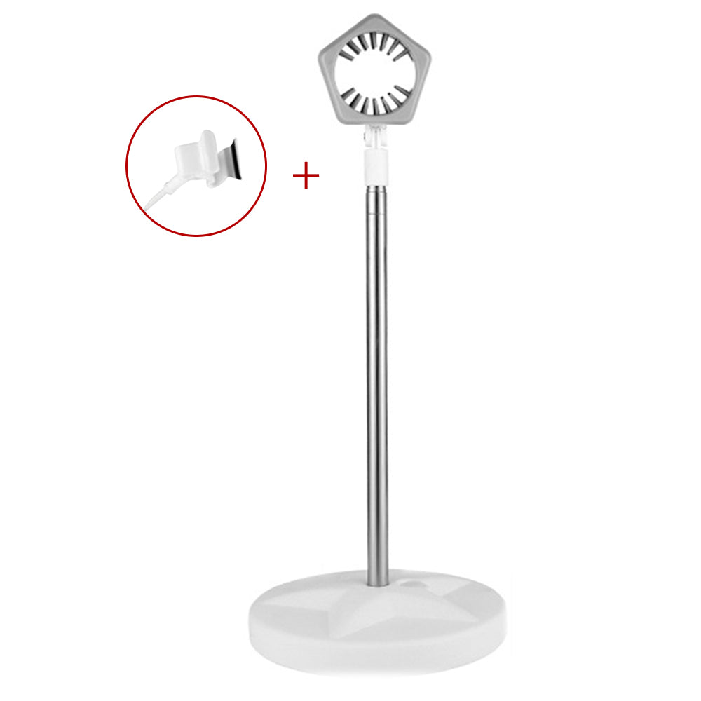 Adjustable Height Hair Dryer Stand 180 Degree Rotatable Hands Free Blow Dryer Holder Phone Holder Grey