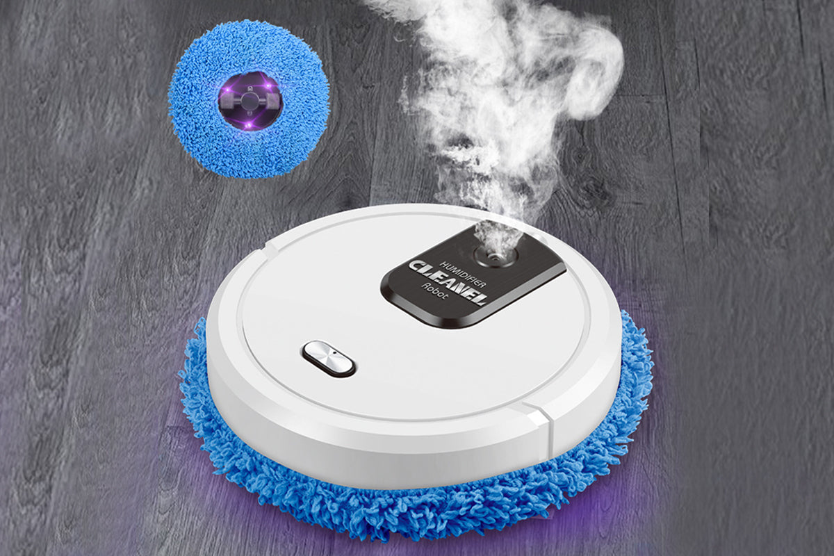2 in 1 Mopping Robot Vacuum Cleaner with UV Spray Humidification-White