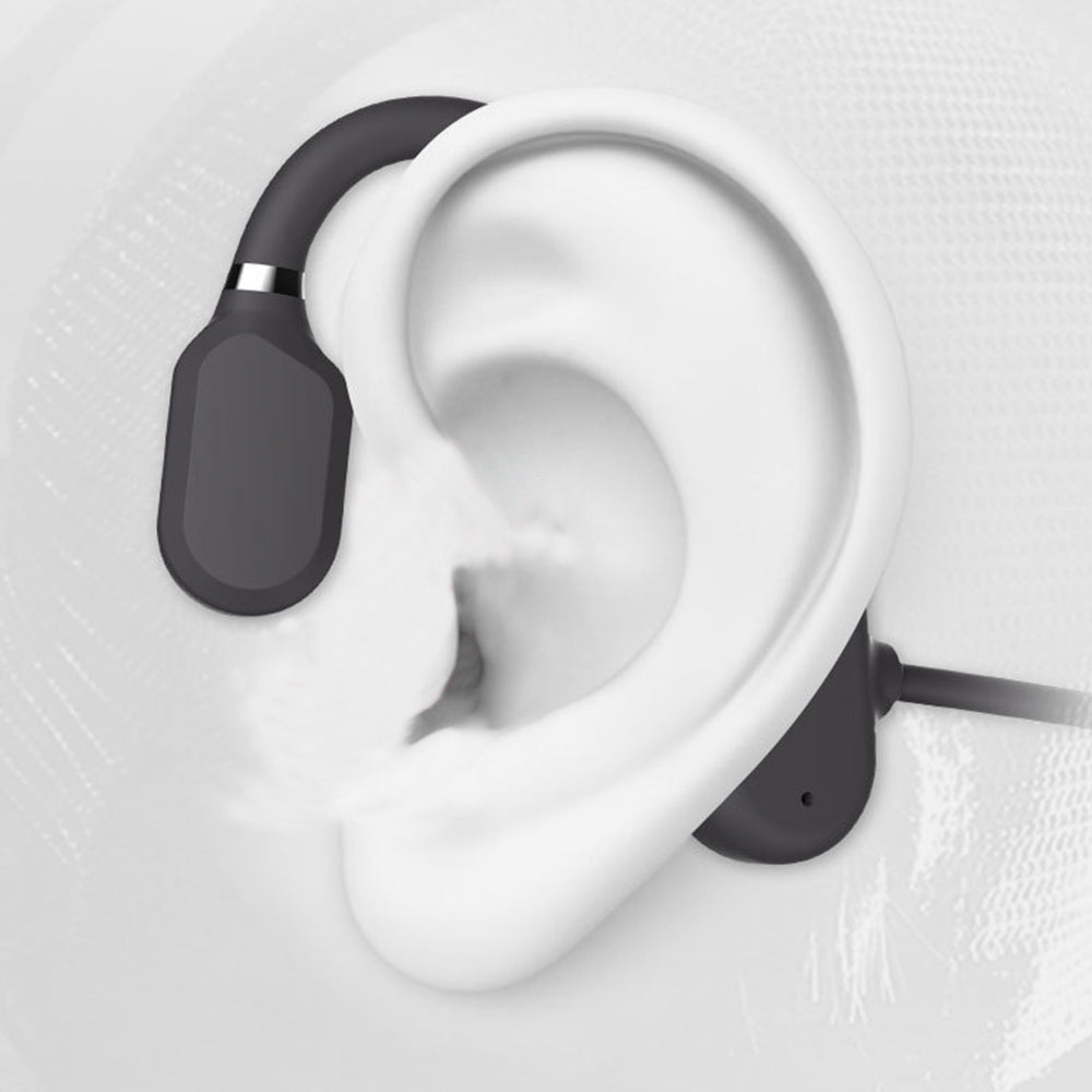 Bone Conduction Headphones Bone Conduction Headphones Bluetooth 5.0 Wireless Sports Earphones Lightweight Ear Hook -Black