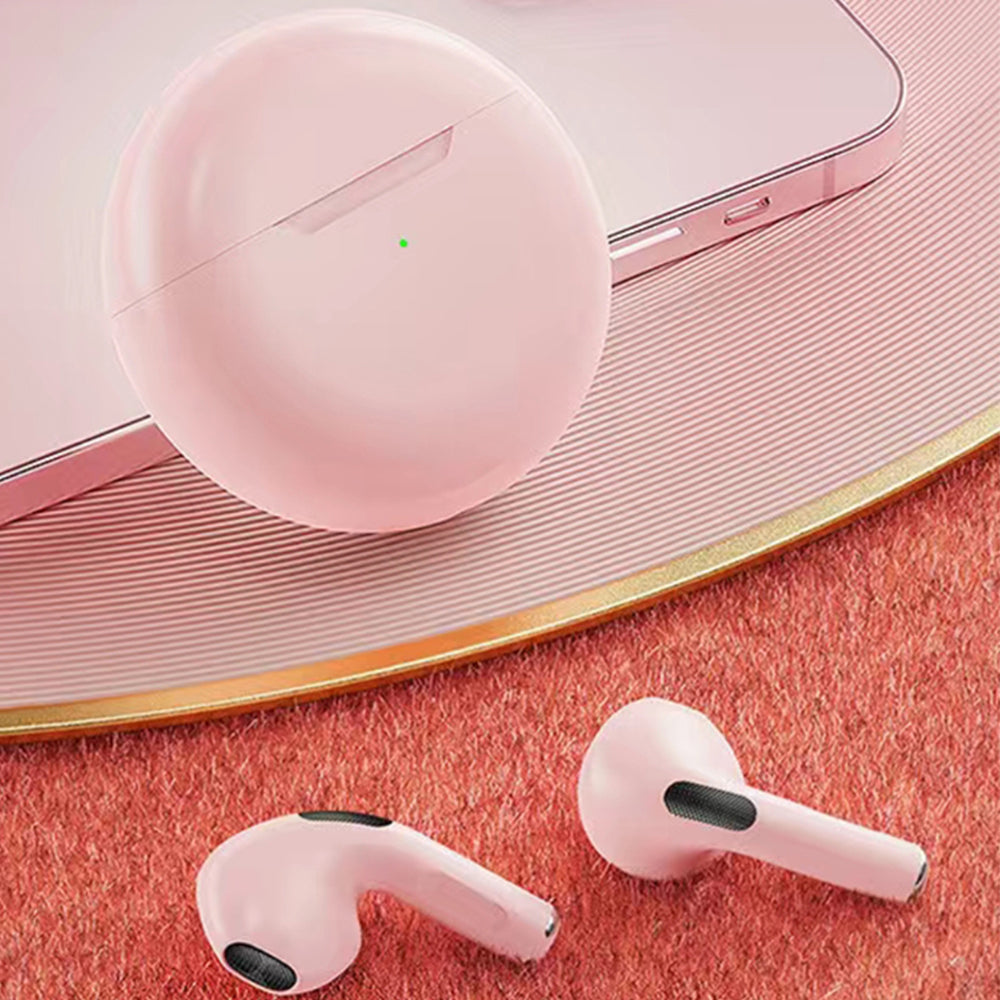 Wireless EarbudsBluetooth Headphoneswith Charging Casefor TV Smart Phone Computer LaptopSports -Pink