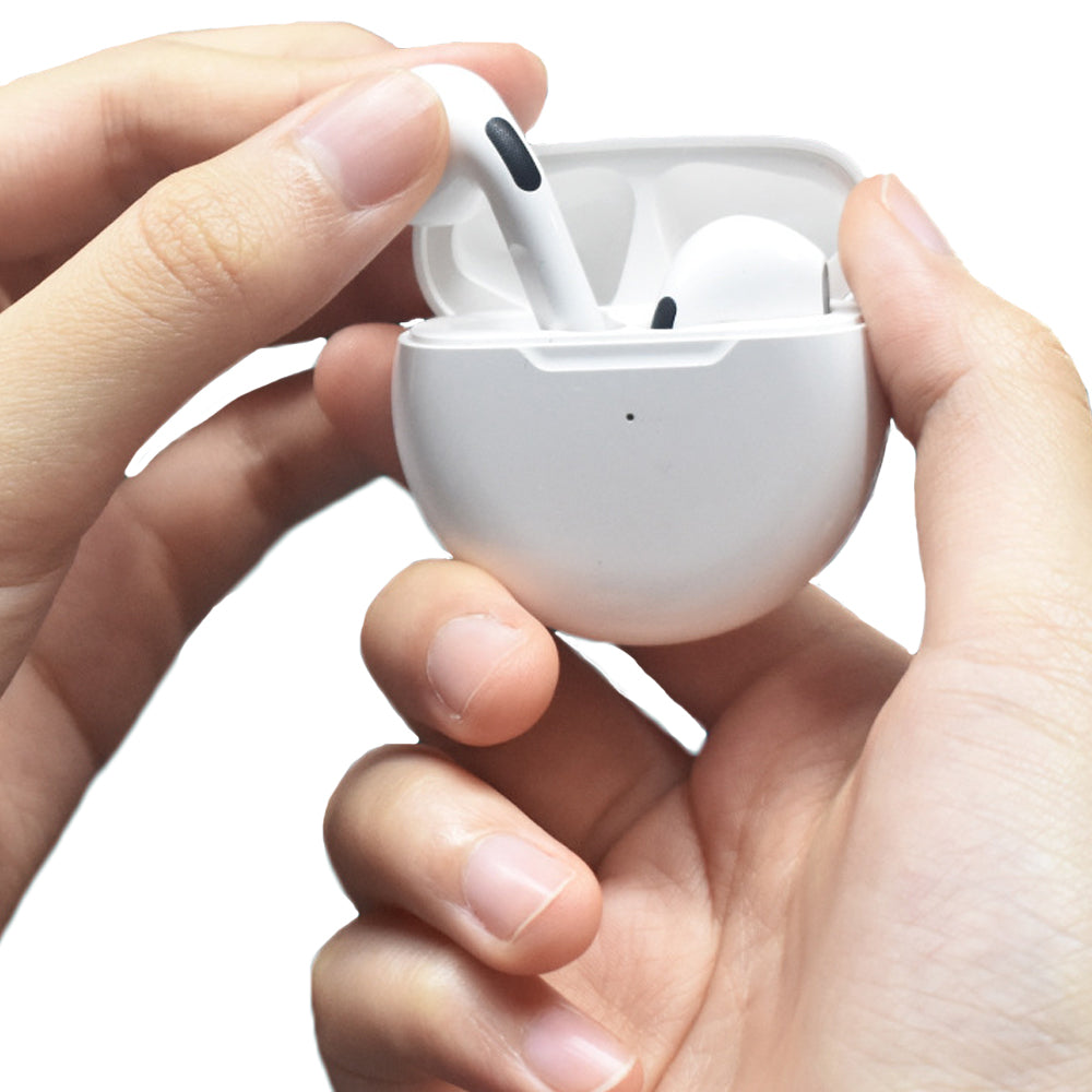 Bluetooth Headphones Wireless Earbuds Bluetooth Headphones Smartphone Compatible Wireless Earbuds with Charging Case for TV Smart Phone Computer Laptop Sports -White