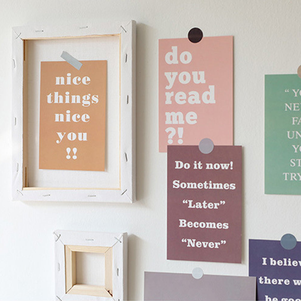 15Pcs Motivation Quote Cards Positive Affirmation Novelty Word Wall Collage Kit